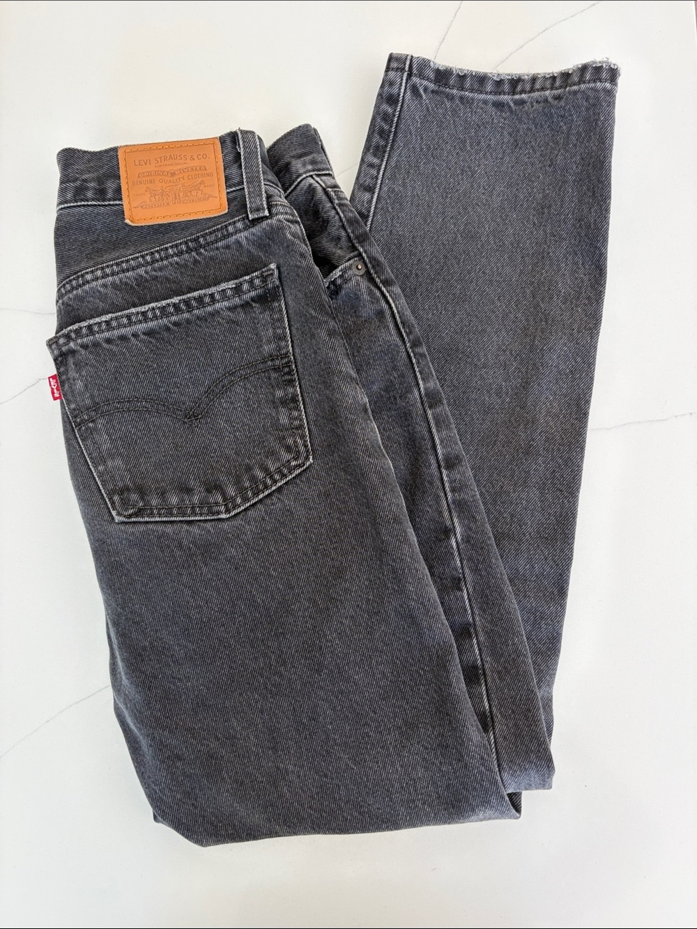 Levi's Middy Straight Black Denim